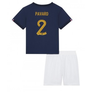Francuska Benjamin Pavard #2 Domaci Dres za Dječji SP 2022 Kratak Rukavima (+ kratke hlače)